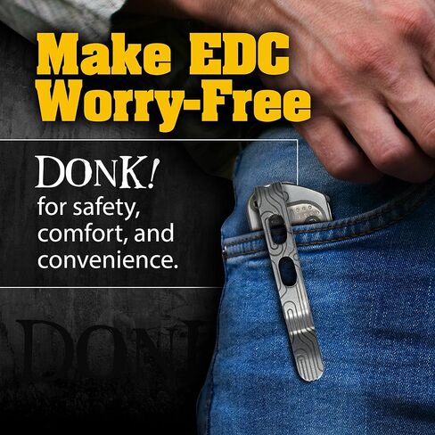Donk! Titanium Pocket Clip. Made for Leatherman Free (P2, P4, T2 & T4) Curl & Bond. TC4 Titanium. Matte Finish. 2 Screws. 5 Custom Designs. Extra Carry Options - 'Norwegian Wood’ in Saudi Arabia