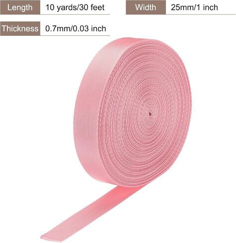 MECCANIXITY Nylon Webbing Strap Flat 1 Inch 10 Yards Pink for DIY Repair, Backpack, Luggage-Rack, Crafts in Saudi Arabia