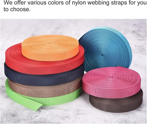 MECCANIXITY Nylon Webbing Strap Flat 1 Inch 10 Yards Pink for DIY Repair, Backpack, Luggage-Rack, Crafts in Saudi Arabia