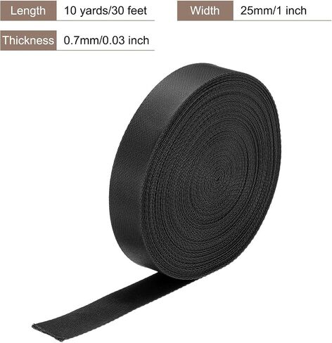 MECCANIXITY Nylon Webbing Strap Flat 1 Inch 10 Yards Pink for DIY Repair, Backpack, Luggage-Rack, Crafts in Saudi Arabia