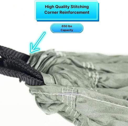 Wilderness Essentials Portable Parachute Hammock, Double or Single,Outdoor Camping Banana Hammock Chair Swing, Hardware Included (Blue) in Saudi Arabia