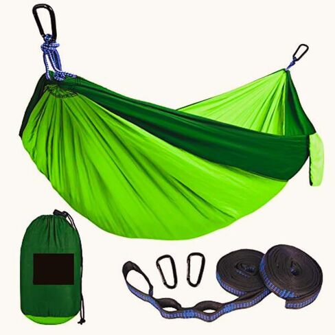 Wilderness Essentials Portable Parachute Hammock, Double or Single,Outdoor Camping Banana Hammock Chair Swing, Hardware Included (Blue) in Saudi Arabia