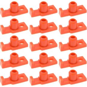 The Lord of the Tools 100Pcs Rock Tent Pegs Replacement Stakes Pegs Orange Tent Nails Tent Accessories for Outdoor Living ABS 7.8mm Hook Holes