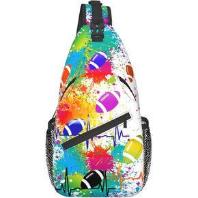 Unisex Soccer Sling Bag Backpack Football Baseball Crossbody Bag Basketball Chest Bag Daypack For Travel Hiking