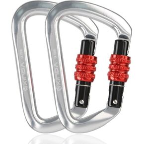 Screwgate Carabiner Clip - Locking Carabiner Screw Lock,Heavy Duty Carabiners for Rock Climbing,Mountaineer,Hammock,Camping,Outdoor Equipment