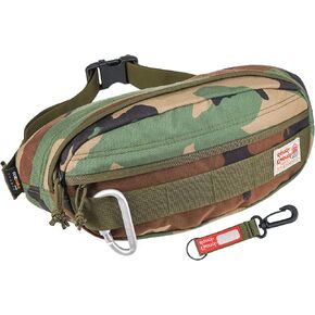 Rough Enough Mens Fanny Pack Crossbody Waist Pack Bag for Men Tactical Hunting Hiking Fishing Black Cordura