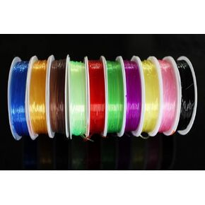 10 pcs 0.8mm Fly Tying Rib Round Larvae Nymph Ribbing Clear Stretch Body Fly Tying Line Thread Materials