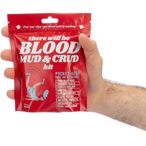 There will be BLOOD, MUD, & CRUD Kit, Portable First Aid Kit, Pocket-Sized, Emergency Essentials, for On-The-Go, Perfect for Trail Running, Camping, Hiking, Outdoors