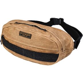 Waxed Canvas Sling or Waist Pack, Outdoor Sport Hiking Travel Belt Bag, Unisex Men and Women