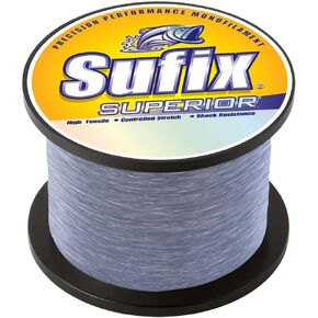 Sufix Superior Spool Size Fishing Line (Smoke Blue, 25-Pound)