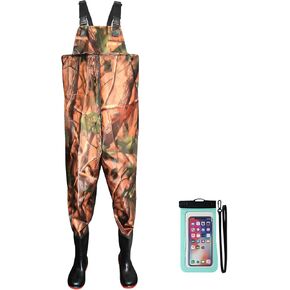 Fishing Waders with Boots,PVC Breathable Fishing Chest Waders for Men and Womenm,Waterproof Bootfoot Wader