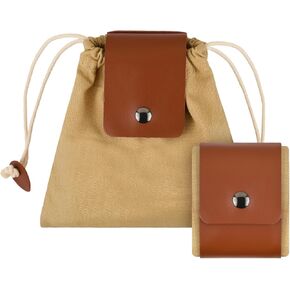 DS. DISTINCTIVE STYLE Waxed Canvas Foraging Bag with Collapsible Leather Belt Multi-Purpose Waist Mushroom Foraging Pouch for Hiking, Camping, and Outdoor Adventures