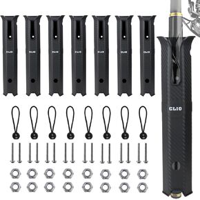 Plastic Fishing Rod Holders Racks for Boat, Tube Fishing Rod Pole Side-Mount with Screws (8 Pack)