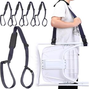 5 Pcs Carry Strap for Beach Folding Chair, Adjustable Beach Chair Straps Shoulder Carrying Straps for Folding Chair Umbrella Backpack Camping Picnics Outdoor Foldable Bikes (Vintage Color)