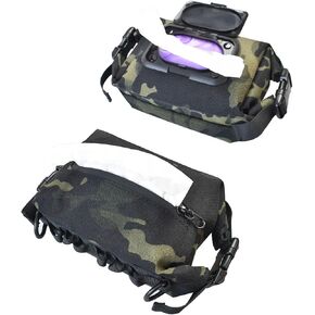 Tactical Toilet Paper Holder Camping Wipes Box Tissue Box Portable Paper Sleeve Waterproof Portable and Foldable Paper Case with MOLLE Mount Webbing Storage Bag for Car Bathroom Camping Hiking (Black)