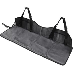 Car Bed Backseat Mat Foldable for Napping Travel Black Gray
