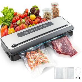 CAVORTS Vacuum sealer Food sealer for Food - 90Kpa Food Saver Vacuum Sealer Machine With 12.6" Long Seal Length, 4 Fast Food Modes With 20 Vacuum Bags, Bulit-in Cutter & Vacuum Hose For Food Storage in Saudi Arabia