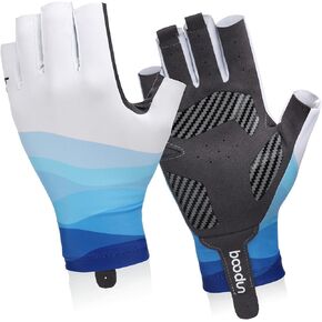 Fishing Gloves UPF 50+ & SPF UV Protective Gloves, Lightweight Fingerless Sun Protection Men Women Gloves for Fishing Kayaking Paddling Hiking Sailing Rowing Driving Canoeing