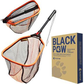 Floating Fishing Net - Telescopic, Foldable, Rubber Coated Landing Net with Neoprene Foam Edging, Aerospace-Grade Aluminum, Easy Catch & Release of Fly, Salmon, Bass