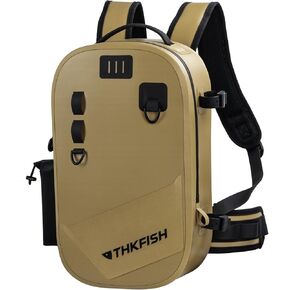 THKFISH Waterproof Backpack for Fishing, Trout Fishing Waterproof Backpack, Fly Fishing Sling Pack, IPX8 Waterproof Fishing Tackle Storage Bag with Adjustable Strap for Fly Fish, Kayaking, Boating