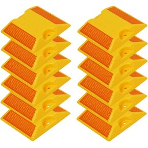 12 Pack Road Reflectors Reflective Pavement Marker, 4 by 4 inch Road Driveway Reflectors, Street Pavement & Asphalt Stud Markers for Speed Bumps Sidewalks Pedestrian Crossings Freeways and Driveways