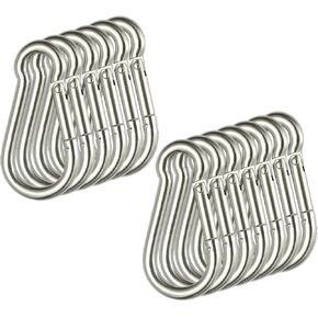 MFOREVER Spring Snap Hook 304 Stainless Steel Carabiner Camping Hiking Traveling Fishing