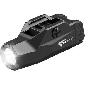 VOTATU HT20 Pistol Light, 1600 Lumens Adjustable Rail Keys Tactical Flashlight, Fits Compact & Full Size Guns with GL Style and 1913 Picatinny Rail, Rechargeable LED Light