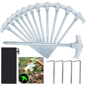 حصة خيمة ثابتة مقاس 9.8 بوصة - خيمة تخييم مضيئة شديدة التحمل، تستخدم لخيم التخييم في الهواء الطلق، والمظلات، والساحات، والحدائق، والأوتاد المعدنية في الحديقة in Kuwait