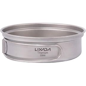 LIXADA Lightweight Titanium Fry Pan Outdoor Single Person Camping Frying Pan Hiking Backpacking Cooking Frypan