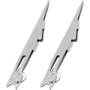 2pcs Silver 10cm Fishing Knot Tying Tool Quick Tie Fishing Knot Tool Fly Fishing Hook Lures Lines Angler Accessories Fly Fishing Equipment for Hook Fishing Line in Saudi Arabia