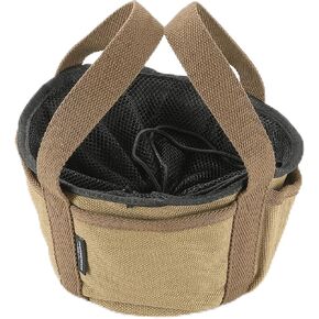 Dutch Oven Bag Botom Φ6.5-inch Canvas Extra Thick Round Cooking System Storage Bag Stock Pot Case DO-25-BK