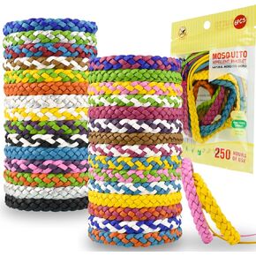 Mosquito Repellent Bracelets, 30 Pack PU Leather Braid Natural Bug Insect Repellent Wristbands for Kids Adult Outdoor Camping Fishing Traveling