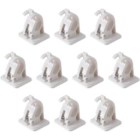 MiOYOOW 10PCS Fishing Rod Holder, Wall Mounted Fishing Pole Bracket Self-Adhesive Fishing Rod Storage Organizer for Garage, Wall, Ceiling Rod Stand