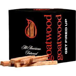 All-American Fatwood Firestarter Sticks,10lbs. Box Camping Essentials,Fire Pit,Campfires Wood Stove,Fireplaces,Bonfires,Solo Stoves,Pizza Oven.Start fire with 1-2 Sticks.Made in USA