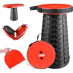 Folding Stool Upgradeable Folding Stool 440lb Load Capacity 2-in-1 Lightweight Portable Stool with Table Easy to Fold Outdoor Office, Picnic, Garden, BBQ, Party, Leisure Camping