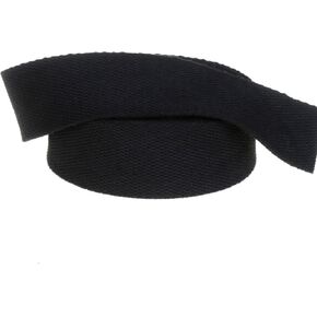COTOWIN 1-inch Black Thick Heavy Cotton Webbing，6 Yards (1")
