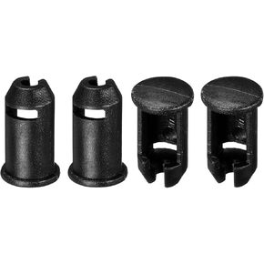 PATIKIL Camping Chair Foot, 4 Pack 12mm 13mm Tubing Dia Detachable Anti-Slip Stool Feet Stopper Replacement for Hiking, Black