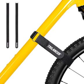 Bike Rack Straps, 2-Pack Trilancer Adjustable Bike Wheel Stabilizer Strap with Hook and Loop for Car and Wall Mount, for Transportation and Storage (29.5'' x 1.5'')