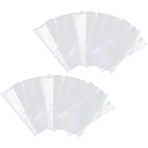 Kisangel 100pcs Water Soluble Fishing Bag Pva Mesh for Carp Fishing Lure Wraps Purse Organizer Pouches Chicken Liver Bait Holder Pva Water Soluble Bag Lure Wallet White Fishing Net Portable