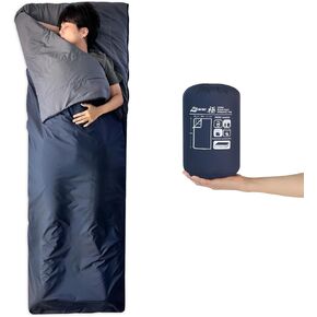 Compact Sleeping Bag 68°F-50°F 1.6lbs, Combinable Lightweight Portable Packable sleep sacks for Adults for Backpacking, Camping, Hiking, Travel, Family, with Stuff Sack, 3 seasons, Velvet lined