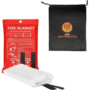 40"x40" Fire Blanket for Home and Kitchen, Emergency Fire Extinguisher Blanket, High Heat Resistant Fire Suppression for Home Safety Kitchen, and Camping (2)