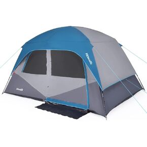 Camping Tent, Tent for Camping, Easy Set up Camping Tent for 6 Person Outdoor Traveling, Light Blue