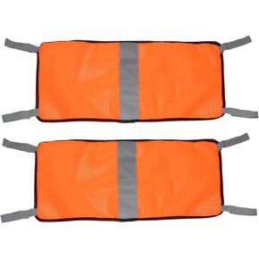 Blaze Orange Safety Panel, Blaze Orange Mesh Safety Panel with Reflective Strips, Lightweight High Visibility Hunting and Outdoors Safety Panel for Backpacks, Tents, Blinds, and Gear