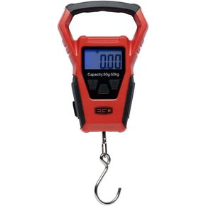 Ego Fishing Scale with LCD Display, Digital Electronic Waterproof Hanging Hook Scale with 110lb/50kg Weight Capacity, Portable Hanging Scale with Builtin Measuring Tape, Screwdriver and Batteries