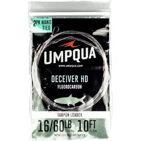 زعيم Umpqua Deceiver HD Tarpon من النايلون مع قلاب صدمات من الفلوروكربون الوردي in Kuwait
