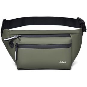 تخفيضات!!!Ceberl Sling Crossbody Fanny Pack للرجال والنساء، حقيبة صدر مقاومة للماء، حقيبة حزام خفيفة الوزن للسفر والجري والمشي لمسافات طويلة والتمارين والمشي والصيد (رمادي)