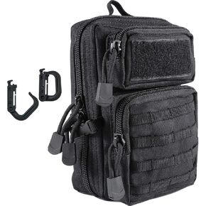 LefRight Small Tactical Army Military Backpack Cargo Pack Style Utility Molle Pouch Waist Bag for Outdoor Patio Work Motorcycle Side