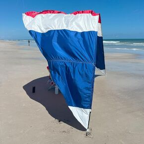 SunSail Shades Pop Up Canopy Tent for Beach - UV50 Sun Protection - Lightweight - Outdoor Sun Shade Canopy - 150+ Sq Ft of Beach Sun Shelter for 6 Adults - Wind Shade - (Light Blue & White)