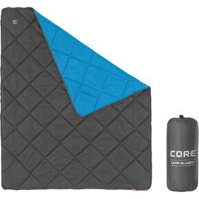بطانية CORE يمكن ارتداؤها للاستخدام الخارجي | معدات تخييم مثالية للسفر والنزهات ورحلات الشاطئ والحفلات الموسيقية | تصميم لحاف قابل للتعبئة وقابل للغسل في الغسالة مقاس 70 بوصة × 58 بوصة in Kuwait
