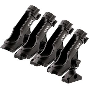 Scotty QUAD Powerlock Rod Holder with 241 Side/Deck Mount, Black